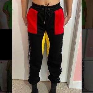 I.AM.GIA Black, Red, and Yellow Joggers